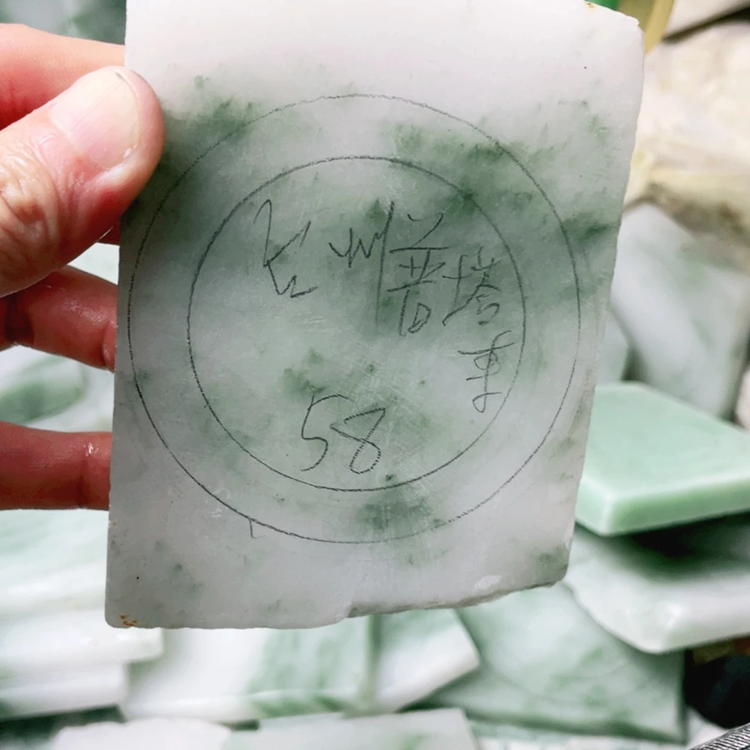 台***寺定制石英质玉手镯58圈口