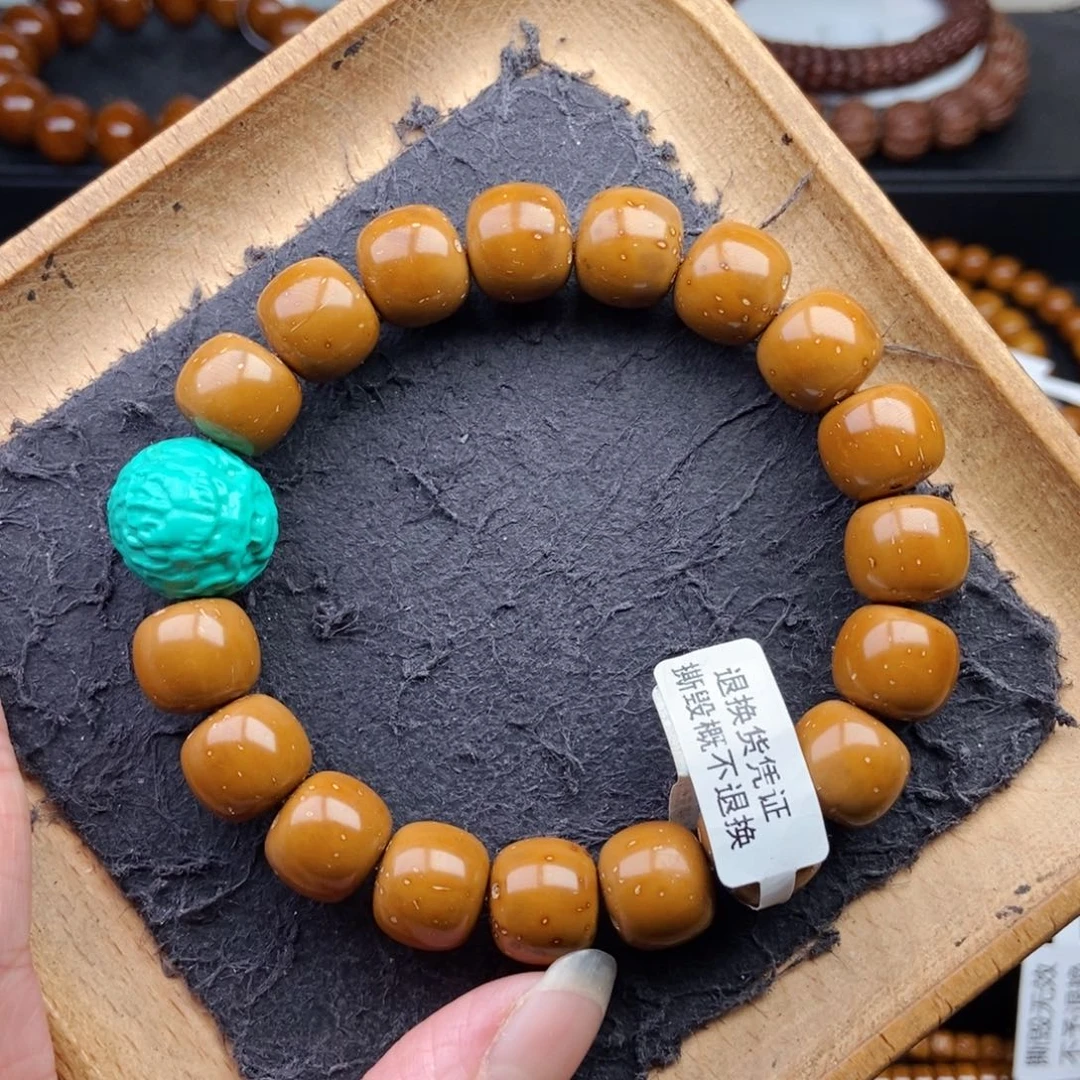 紫金鼠手串13mm精工近实心黄金甲老型