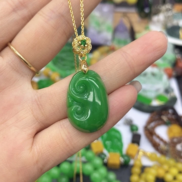 翡翠未镶嵌颈饰项链15