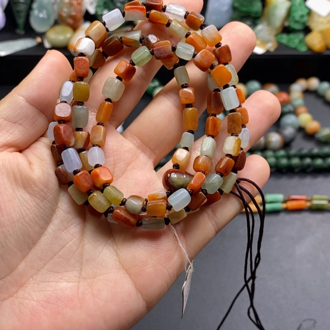 翡翠未镶嵌毛衣链卡5*