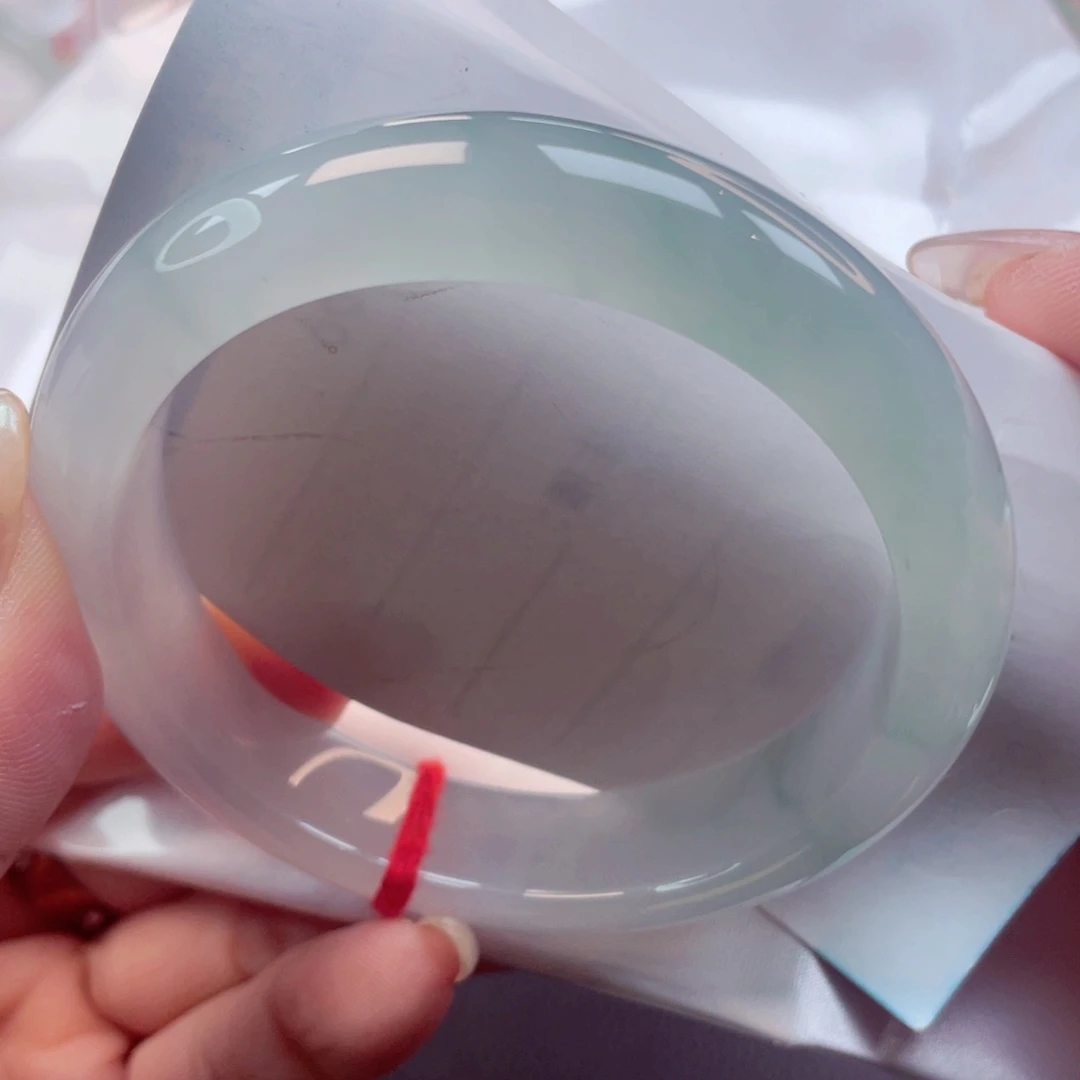 未镶嵌手镯翡翠冰晴水起荧光58.2敏 08号