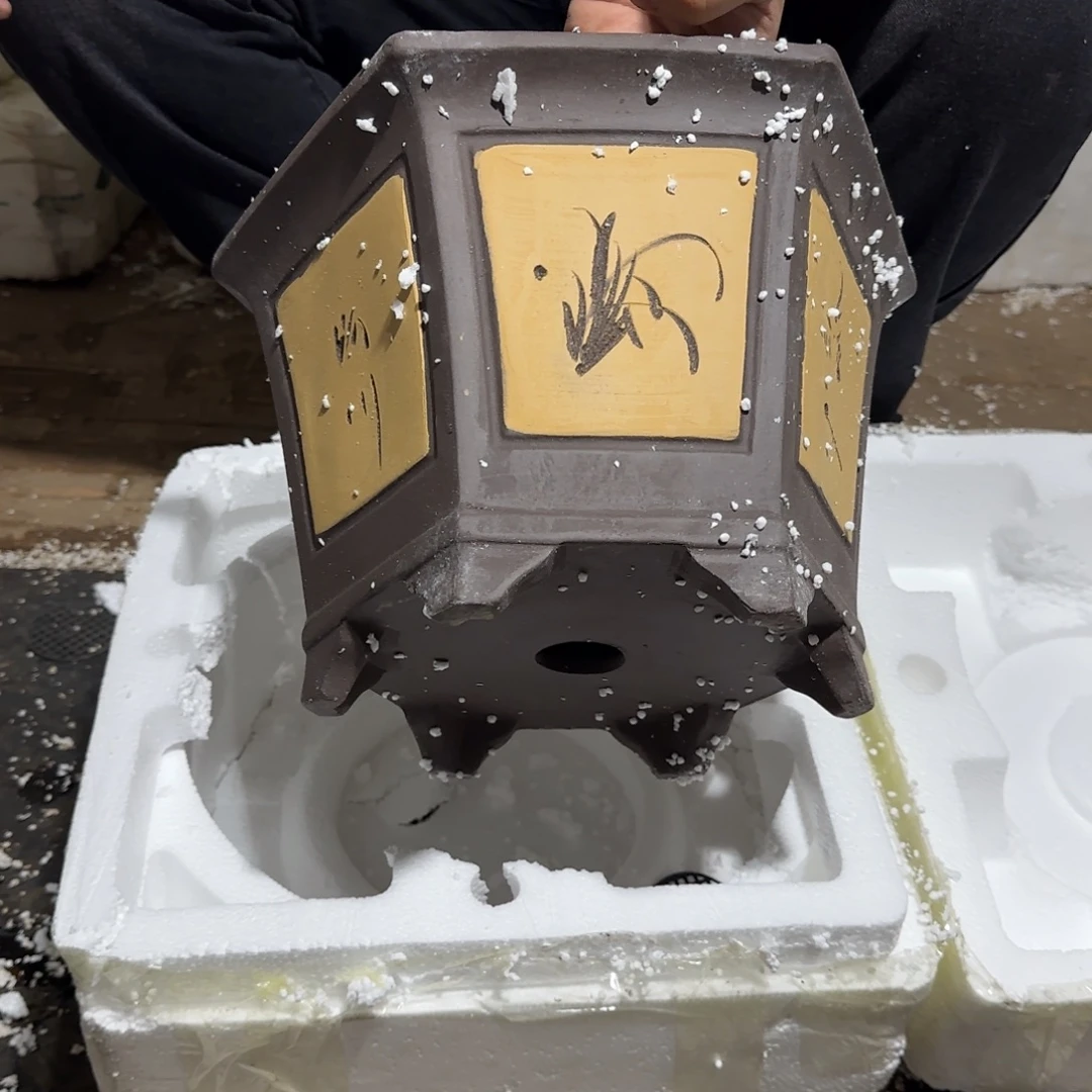 段泥花盆口径27.23.17颜色不指定