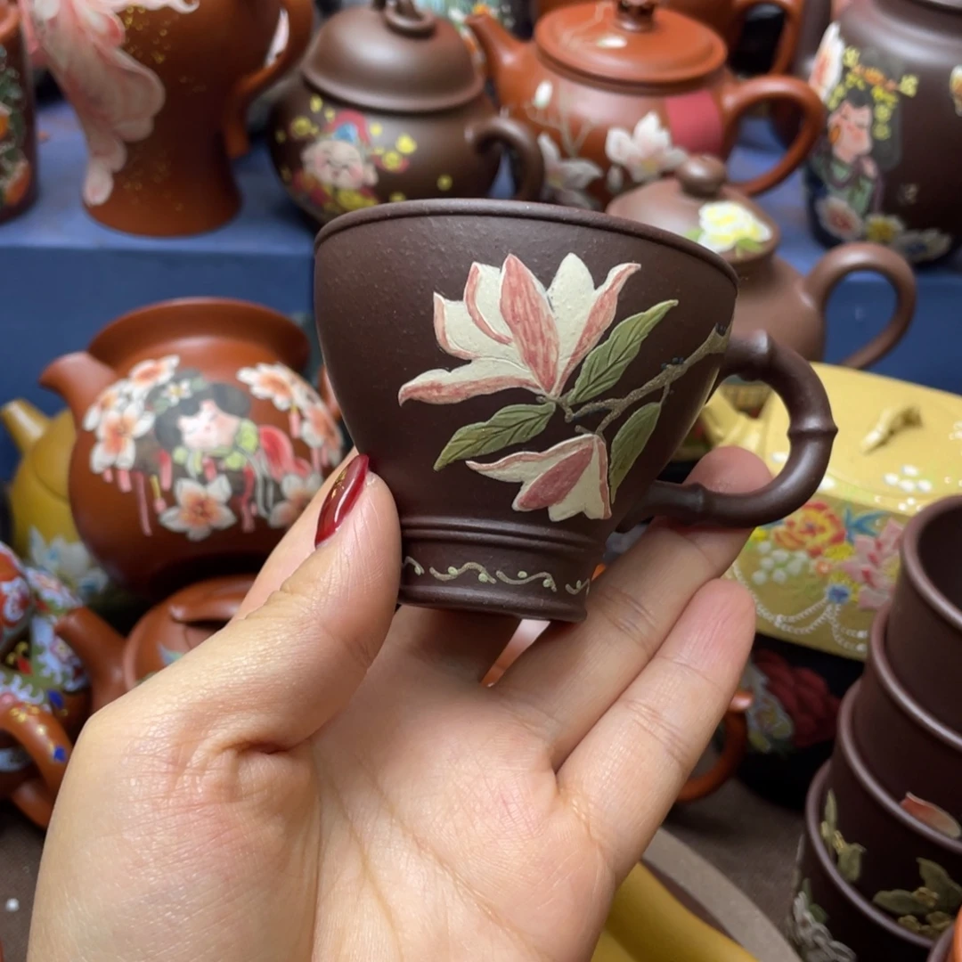 茶杯红泥紫砂主人杯100cc