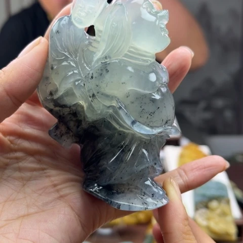 岫玉挂件未镶嵌手把件