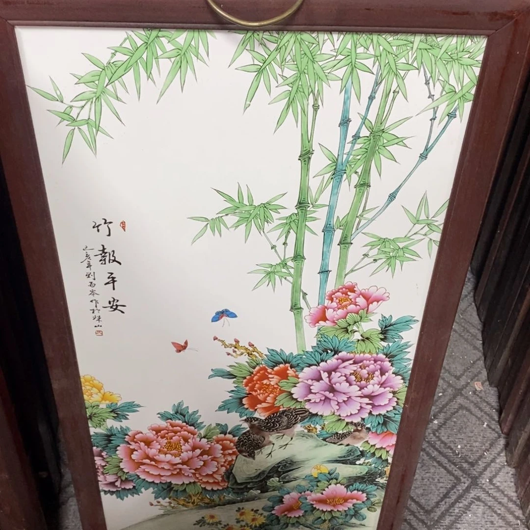 瓷片86*46 景德镇瓷板画柴窑烧制