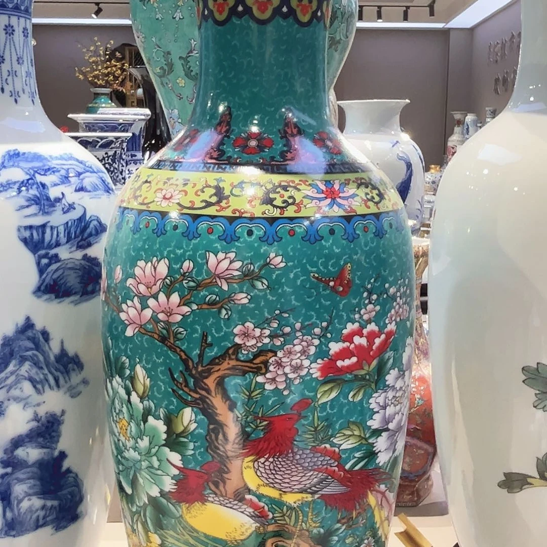 陶景德镇陶瓷花瓶45公分一个