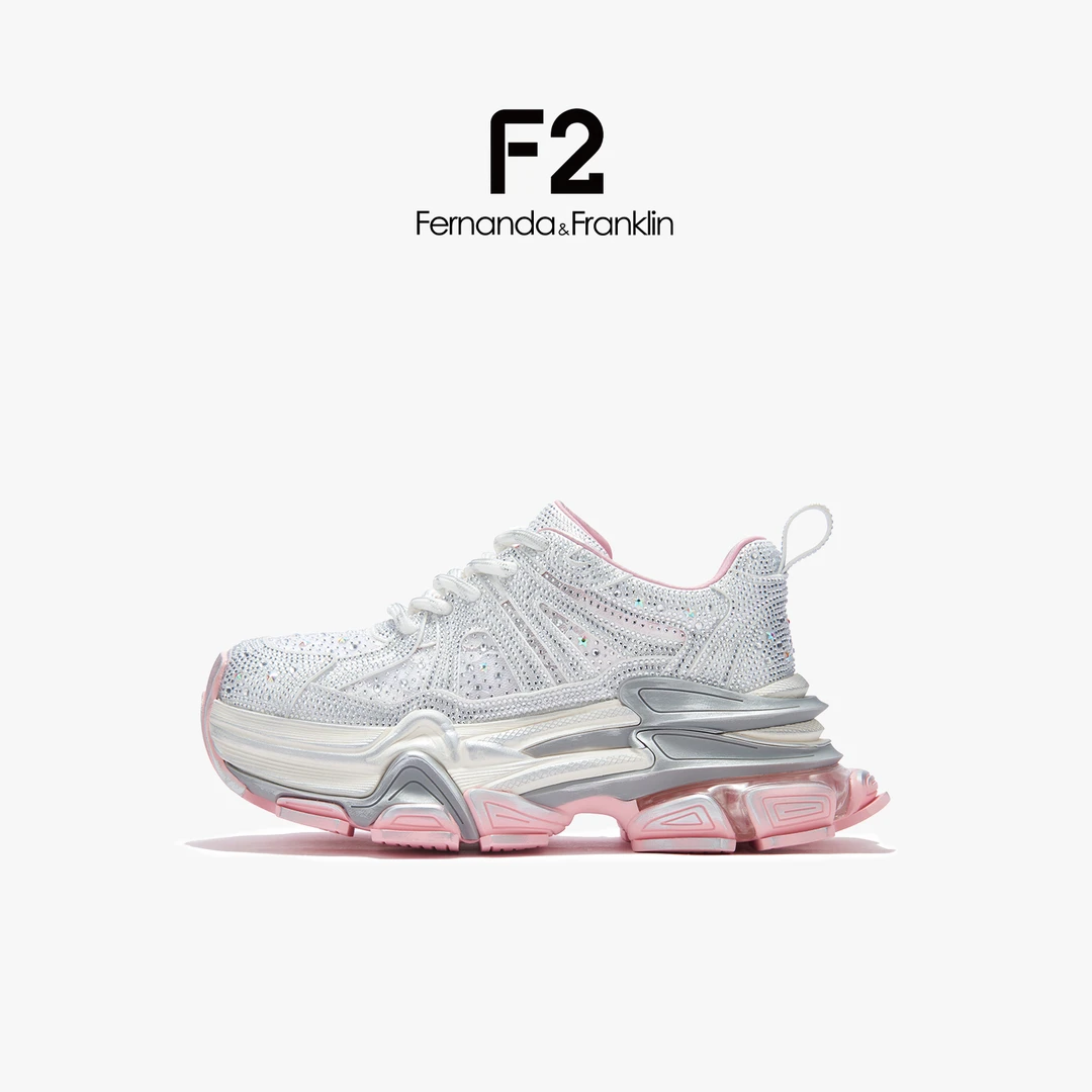 2025新款满钻时尚个性厚底增高老爹鞋厚底女鞋轻奢高颜值夏季透气