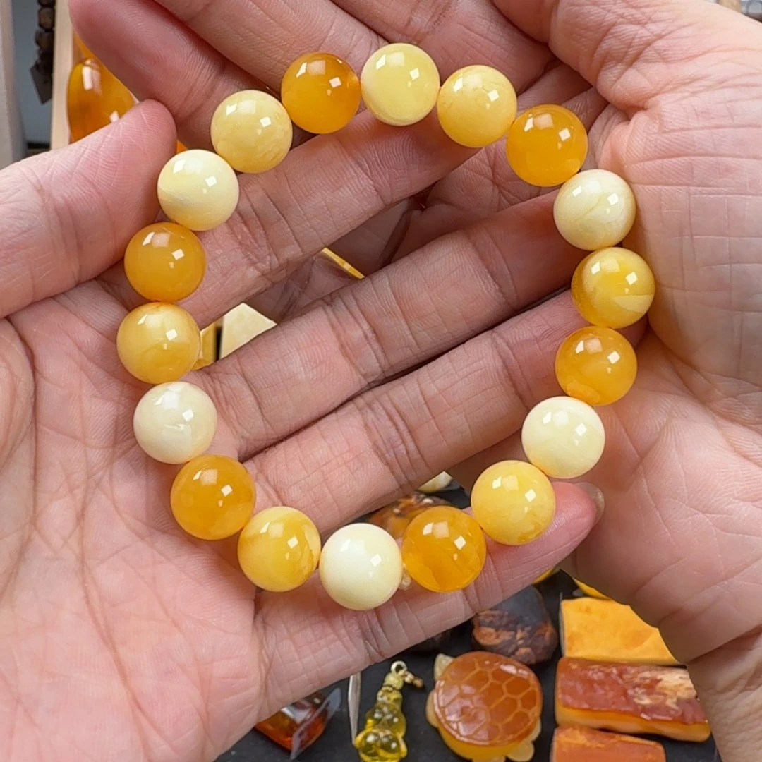 P***y蜜蜡未镶嵌手链蜜蜡