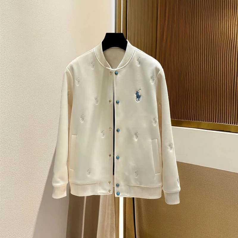 2024年欧货轻奢外套休闲秋冬男士长袖夹克废土风潮流个性棒球服