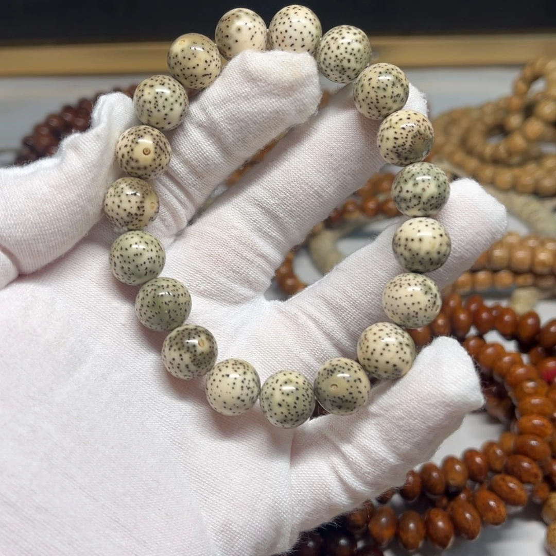 星月菩提吊坠12正圆珠青花