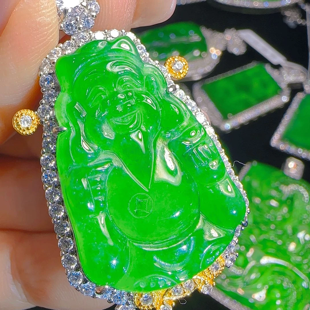 翡翠吊坠(赠链)银S925镶嵌