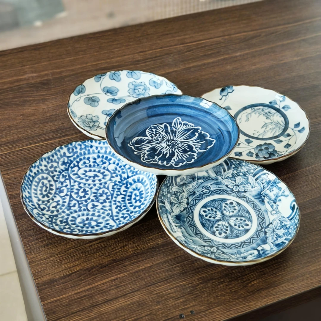 Bloom 染付绘变青花餐具5只装