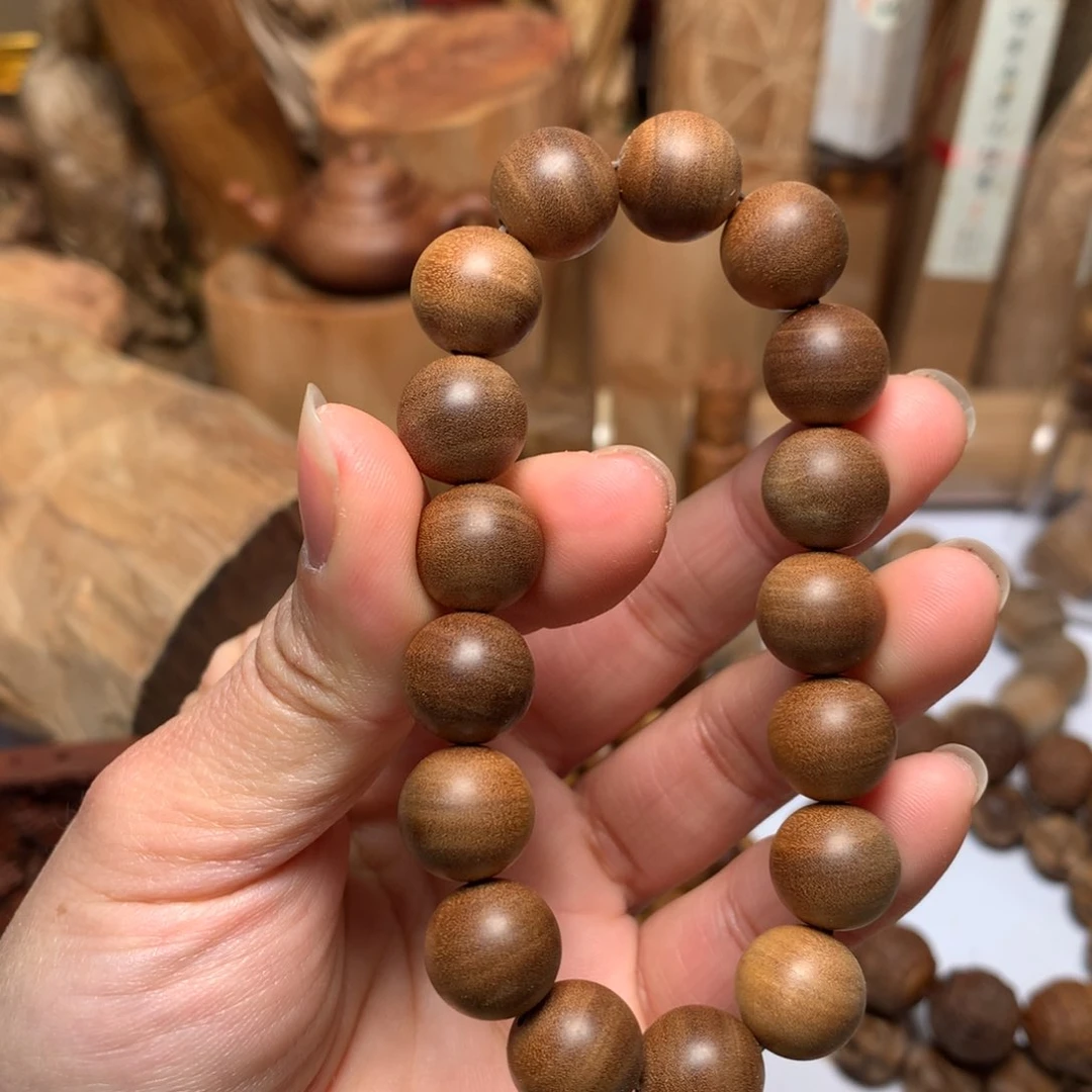 檀香木手串/手链老山檀香1.2虎皮纹黑肉