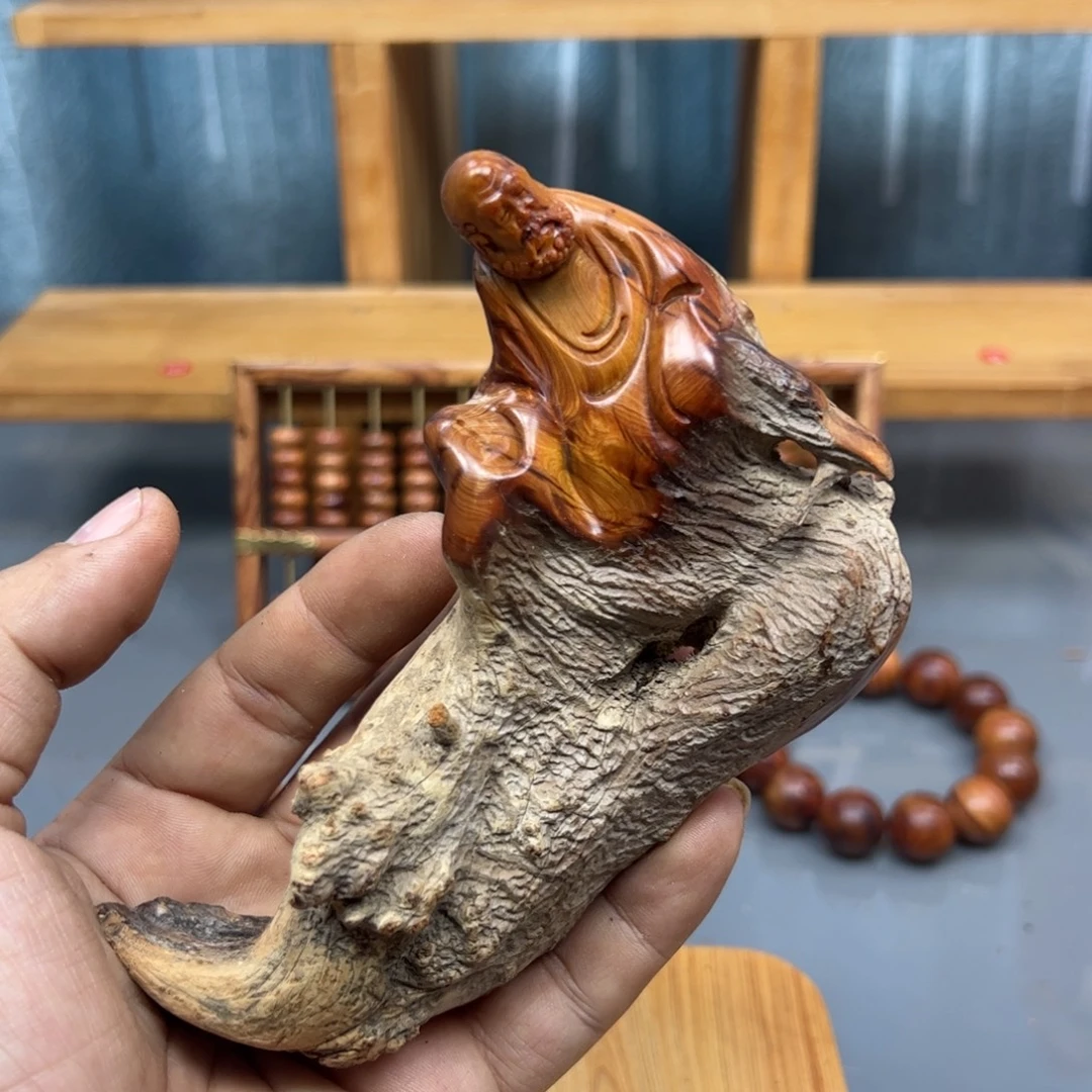马***拉木崖柏木摆件手把件