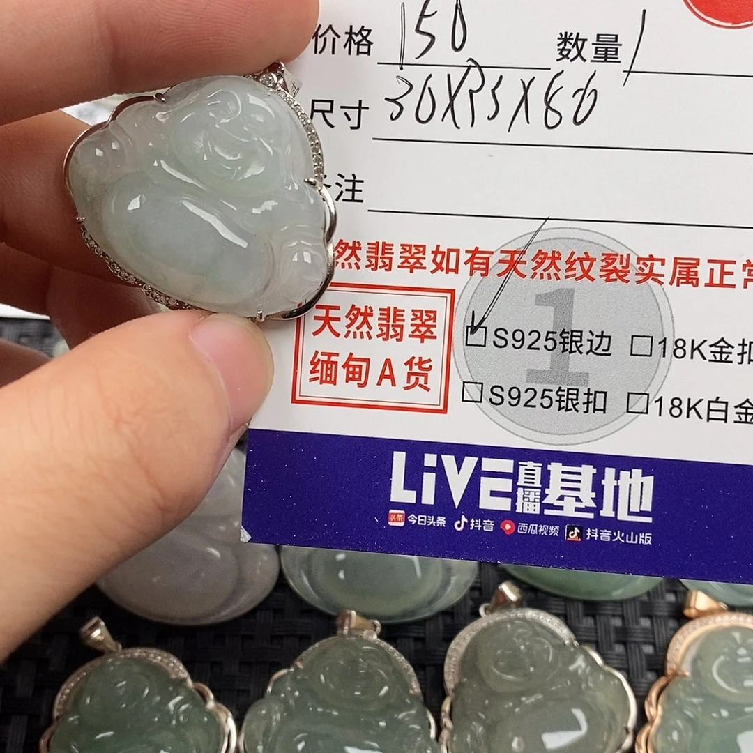 翡翠银S925镶嵌颈饰