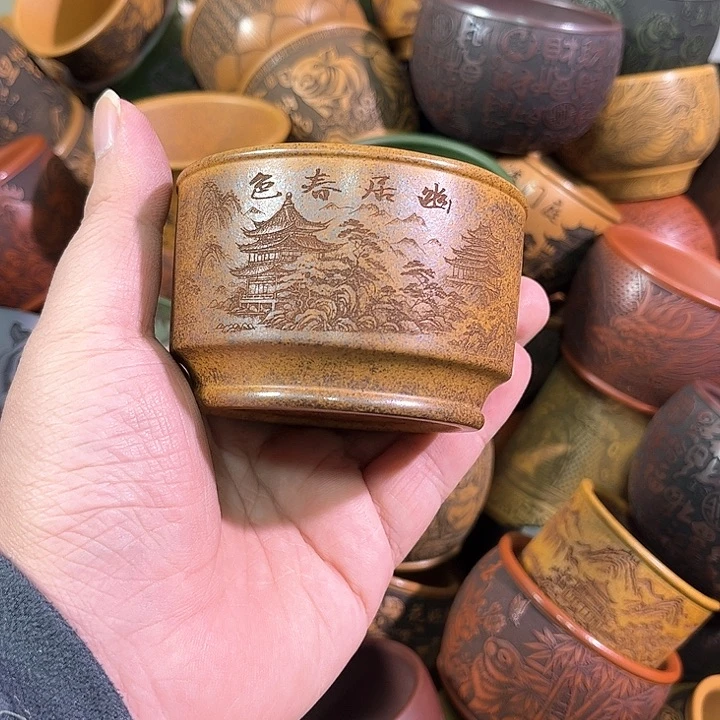 茶杯紫砂全手工紫砂主人杯