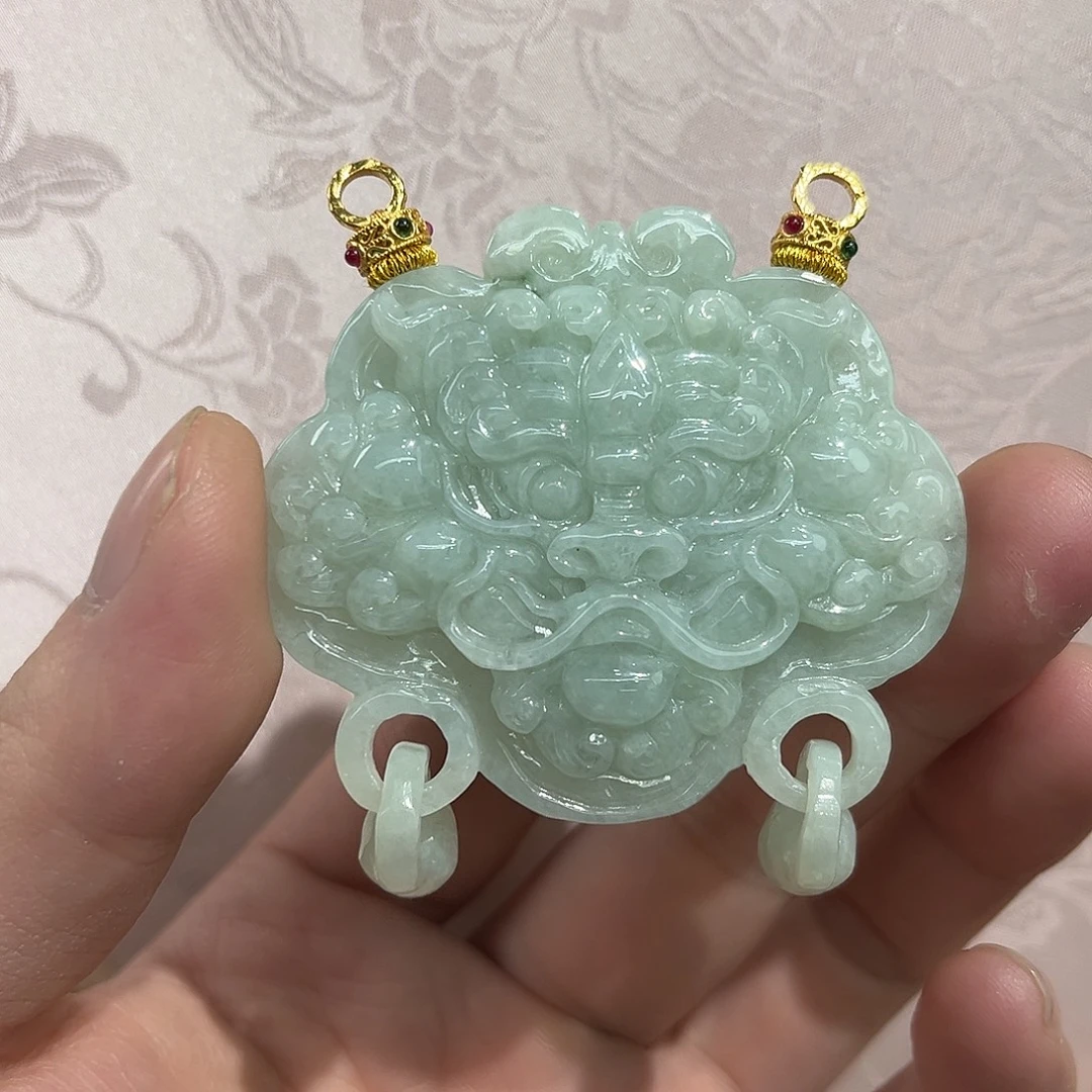 翡翠合金吊坠(赠链)国风