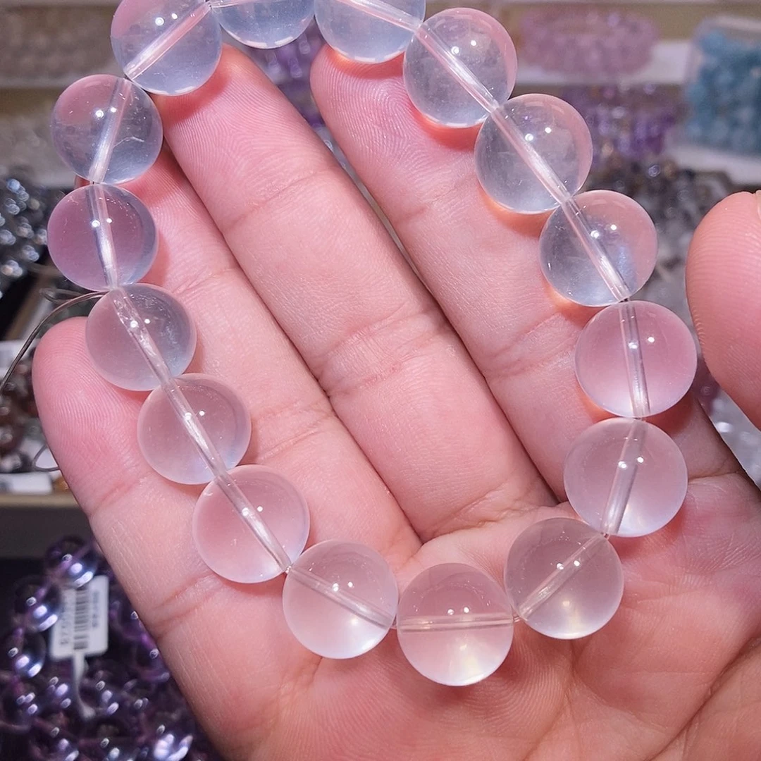 水晶手链未镶嵌奶白晶13mm