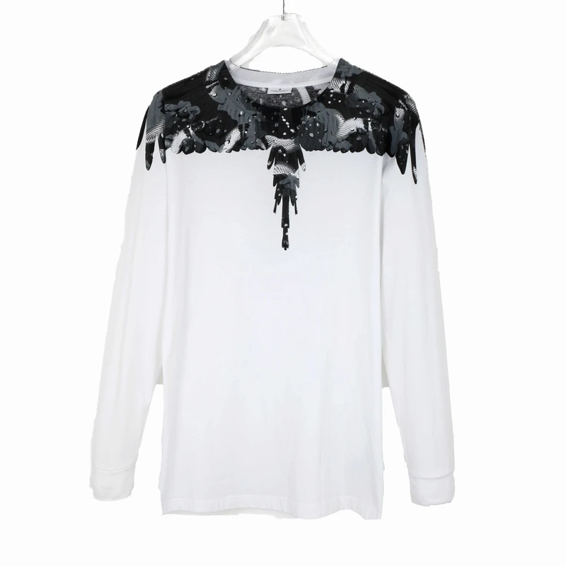 MARCELOBURLON 男式简约纯棉长袖T恤CMAB007S18001003