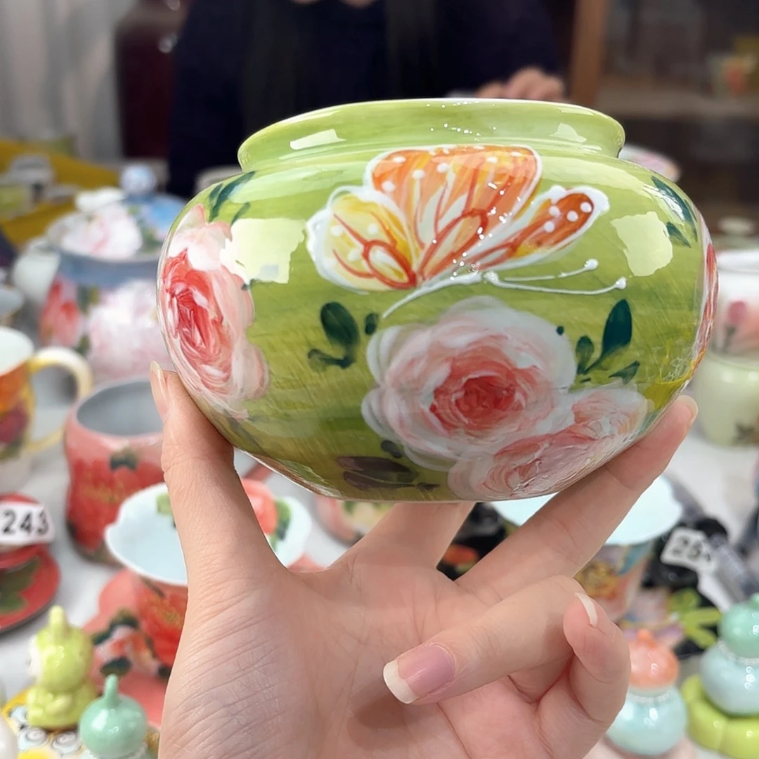 景德镇手绘高温釉下彩陶瓷茶具