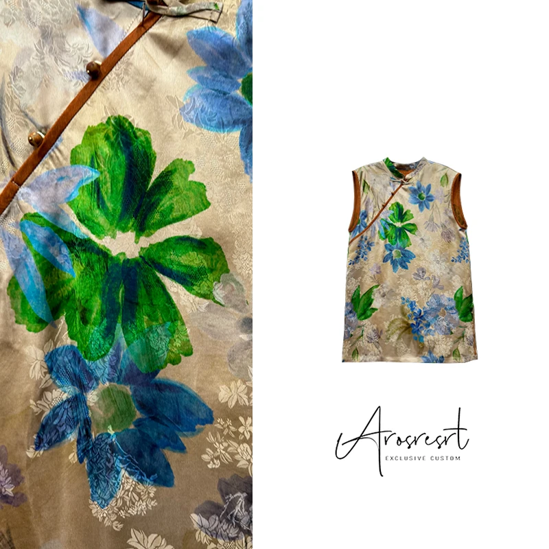 【境花水月】春夏国潮新中式国风圆领复古上衣