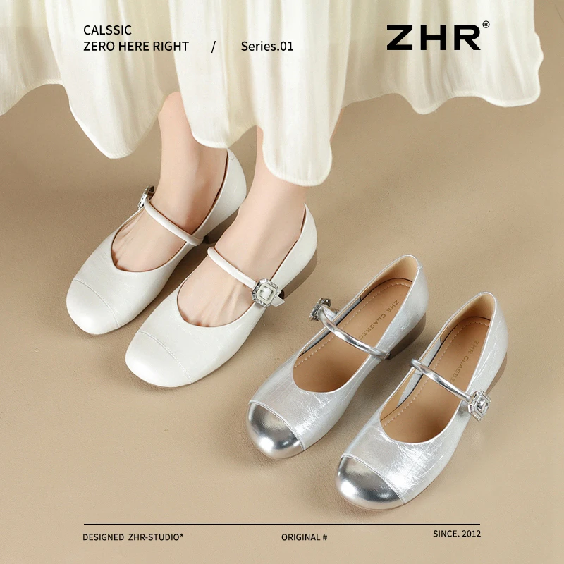 ZHR则则浅口玛丽珍女鞋夏季新款增高软底百搭单鞋女鞋子女款女人