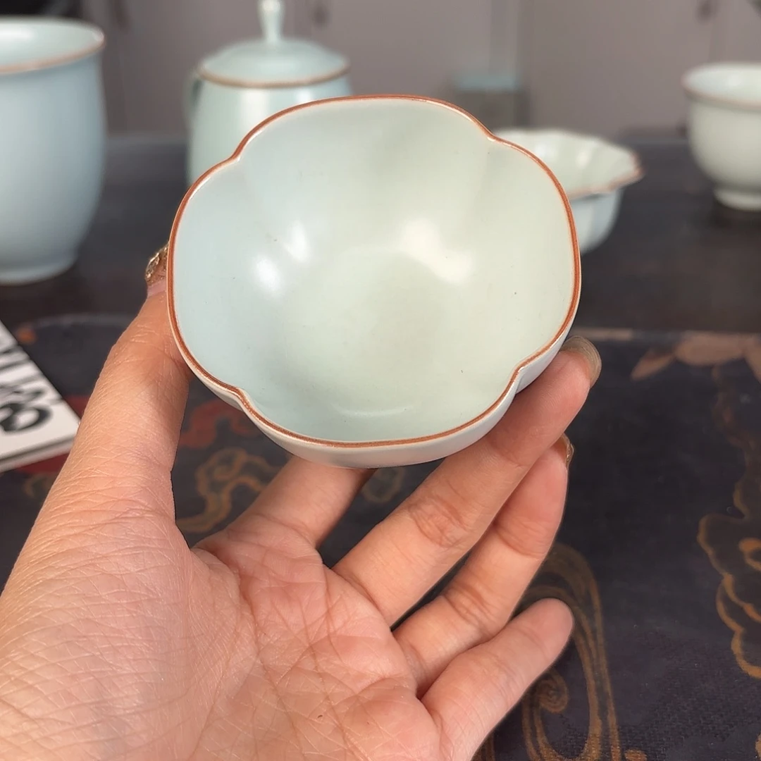 龙泉云间青瓷小米茶器