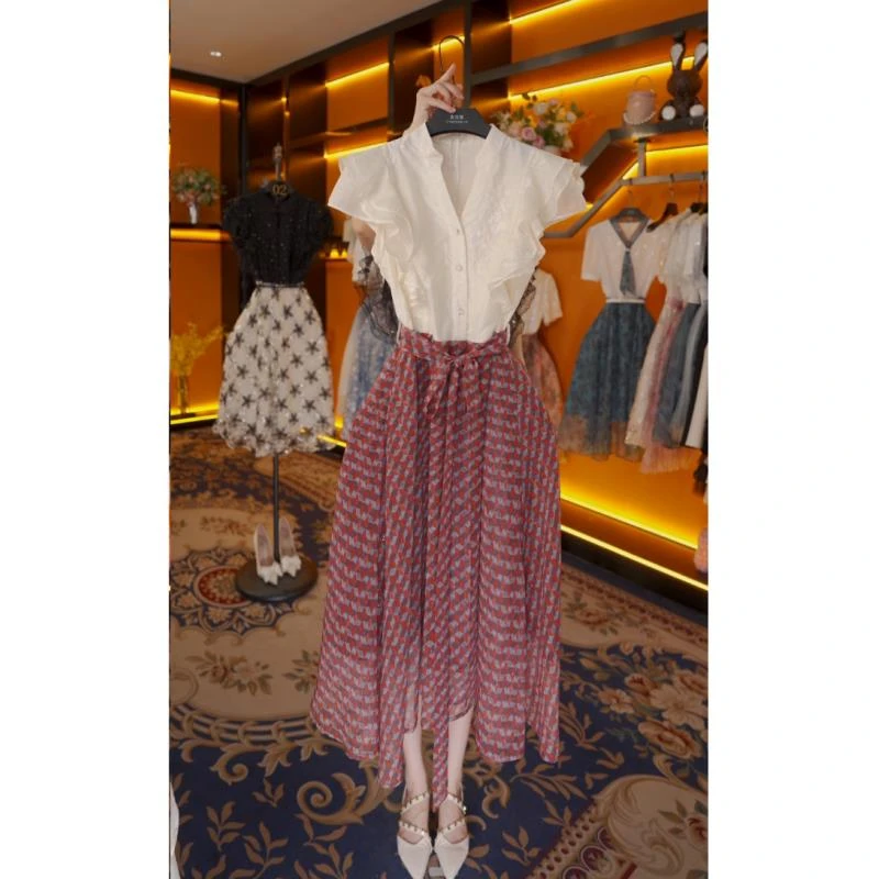 【vian专属】夏季时尚设计师法式轻奢小众高级感显瘦连衣裙CO-310