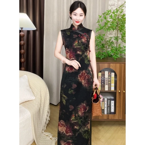 【心懂旗袍-华锦】贵气端庄高级复古长款旗袍中国风