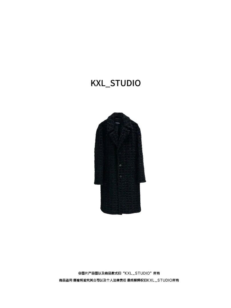 KXL-STUDIO【伯爵城堡】 意大利进口Campore嵿奢花呢大衣9271