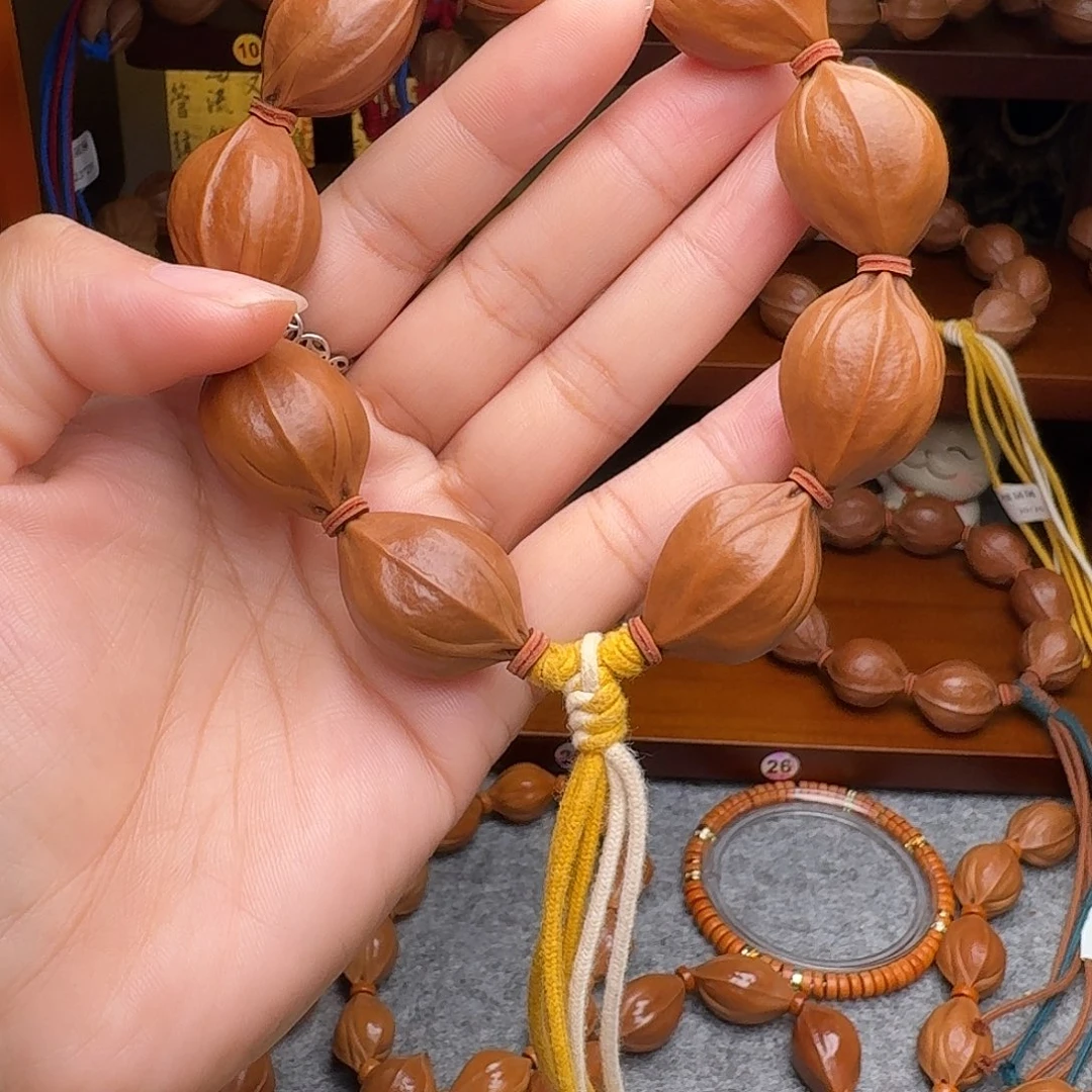 橄榄核手串水*汇19/27四花 正宗梅林铁核 老核