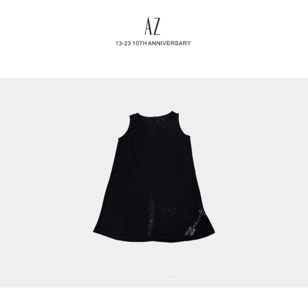 LIS&AZ-下摆开衩针织镂空无袖背心hp41323