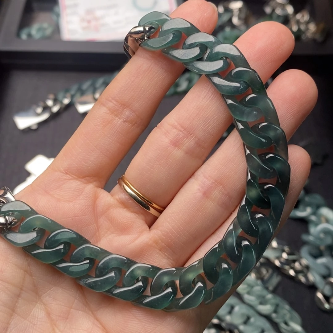 人***.翡翠未镶嵌手链手链10001