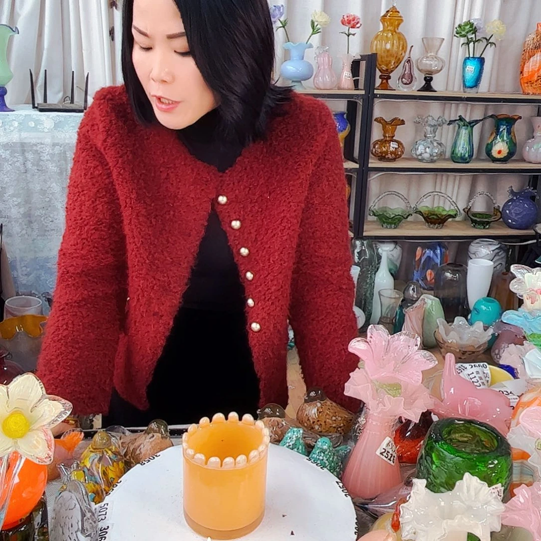 豆杯家悦琉璃工艺品不完美