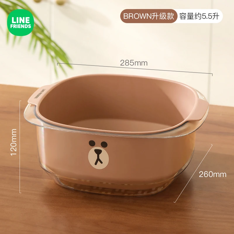 阪织屋【LF】BROWN款设计款便携筷勺套装厨房沥水收纳篮