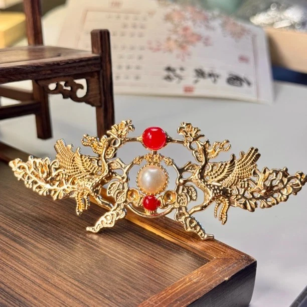 金色【青云冠】古风汉服配饰
