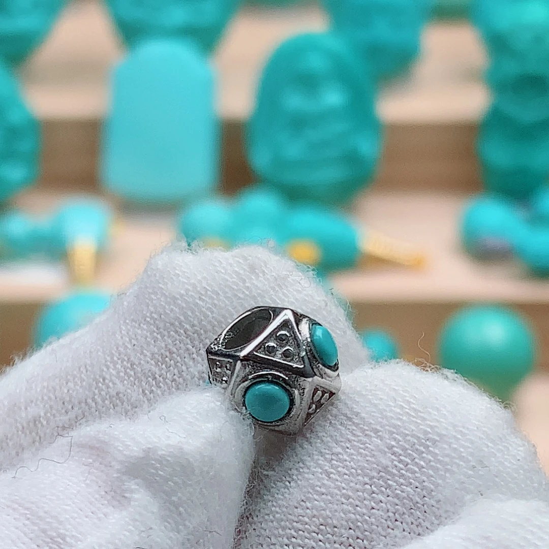 绿松石银S925镶嵌配饰