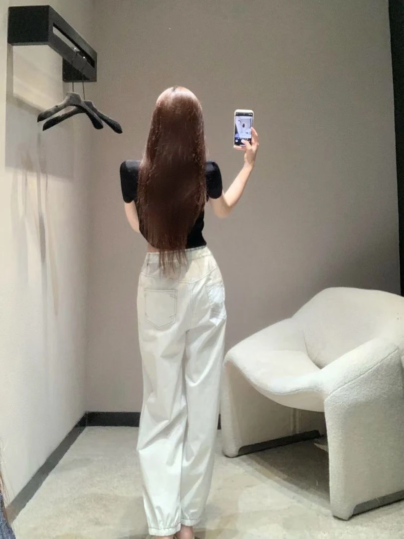 【EL】香新款白色九分休闲裤