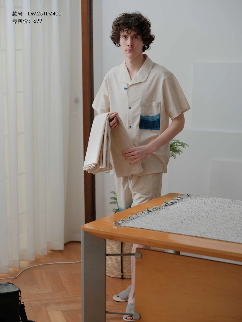 《蟲子姐姐专属》朵朵可可 251-400 男翻领棉麻家居服套装