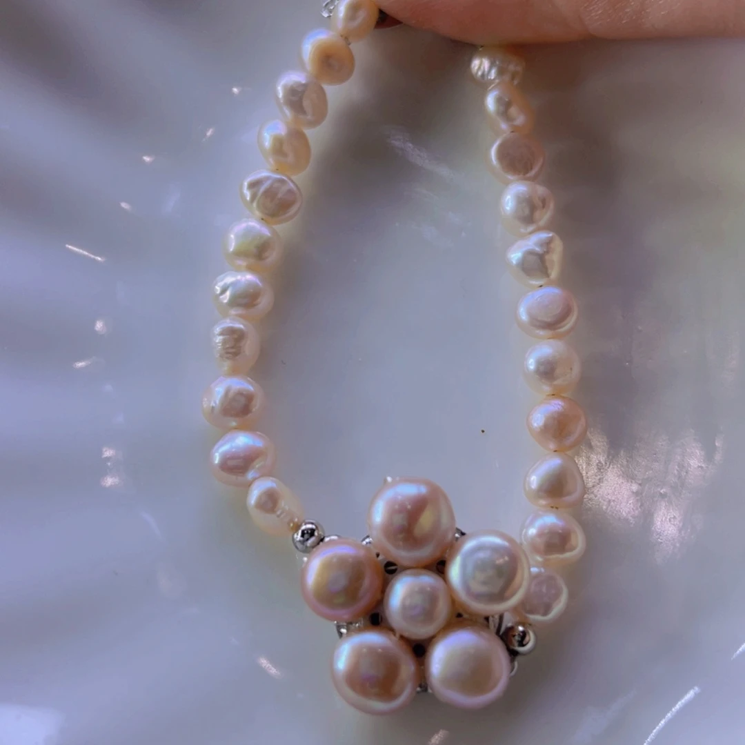 淡水珍珠手绳合金
