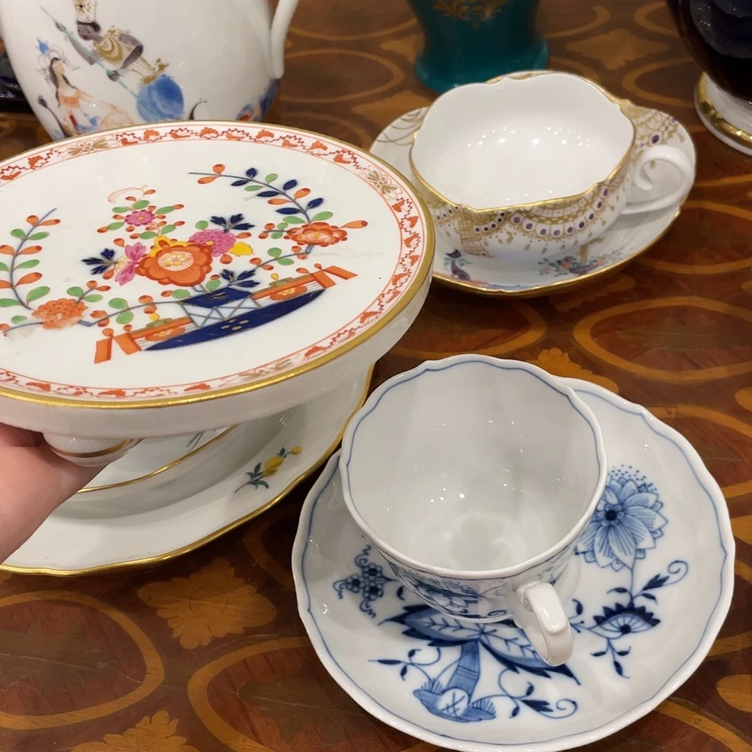 瓷片中古一等桌纹壶承