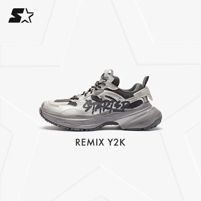 STARTER官方潮流复古擦色涂鸦Remix厚底增高脏脏老爹鞋 SF41CH001