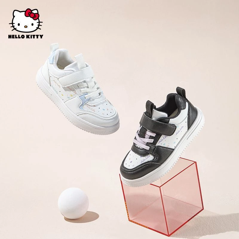 Hellokitty凯蒂猫儿童板鞋女2025春新款中大童网面小白休闲运动鞋