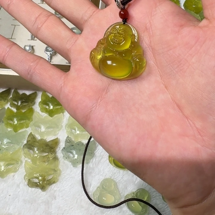 未镶嵌蛇纹石玉吊坠(不含链)