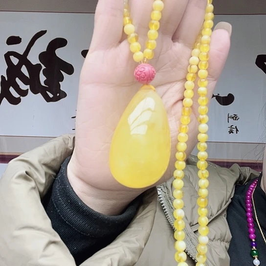 纯铜石英石水滴吊坠