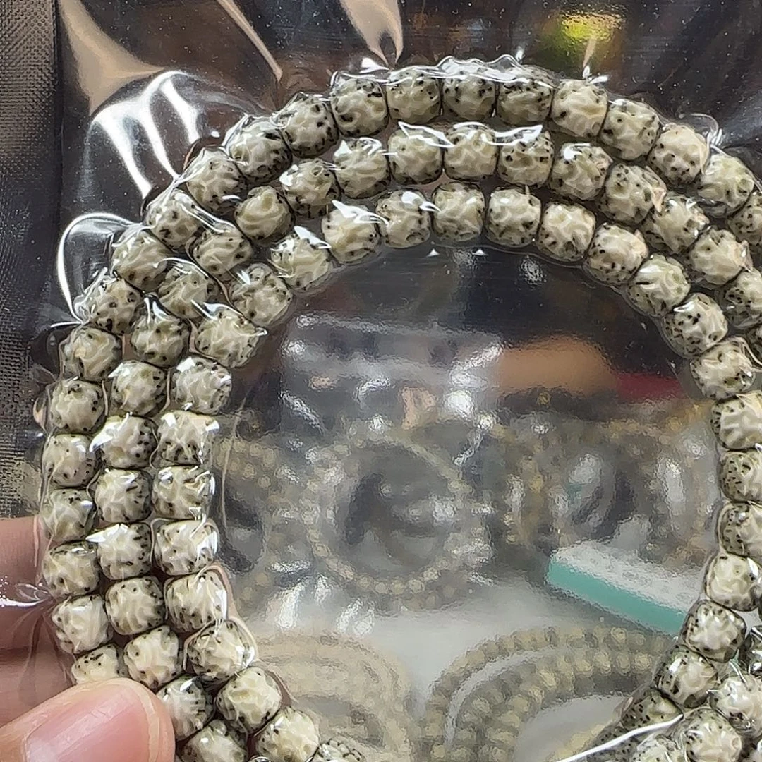 禅***静星月菩提手串8*7河豚傲然108