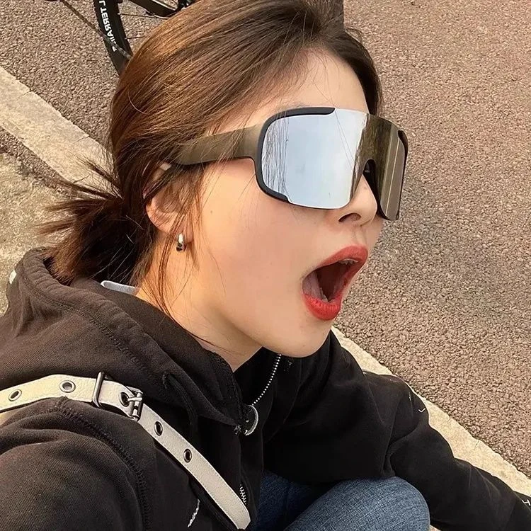 复古大框户外骑行登山滑雪防风护目镜墨镜防晒连体太阳眼镜男女