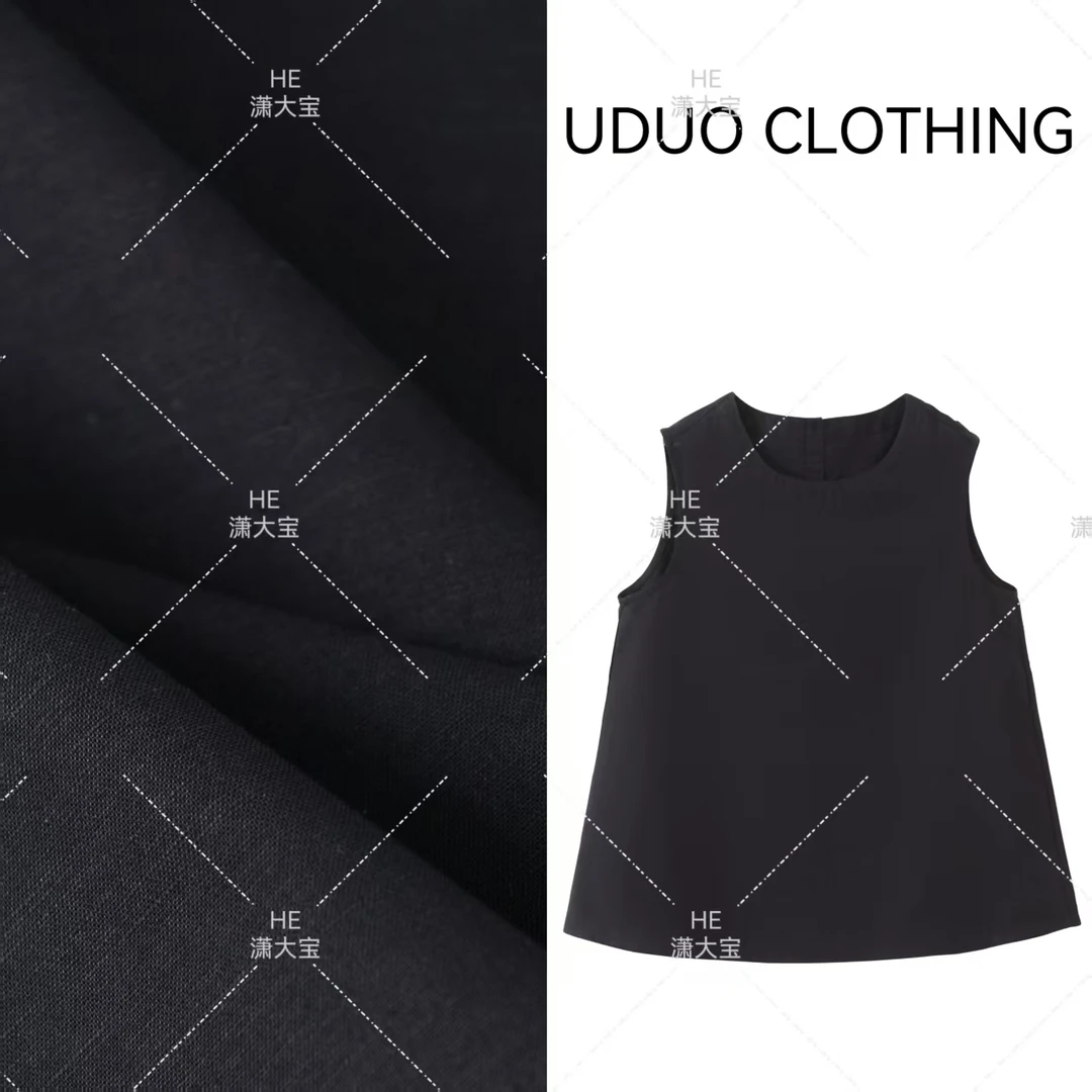 专柜同款【岛屿沙滩】25夏季亚麻棉无袖坎肩圆领套头8106