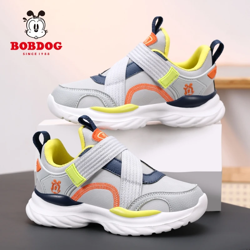 巴布豆正品鞋女童新中式网面学生版超轻耐磨户外运动休闲鞋男童