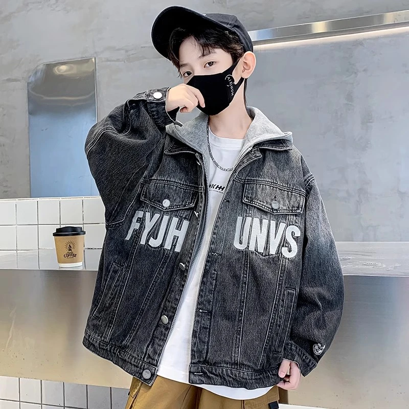 儿童装男童秋装外套春秋款2025新款牛仔中大童秋季衣服男孩酷帅潮